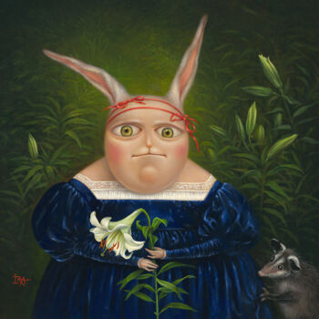 "Portrait with Lily.…" başlıklı Tablo Irena Aizen tarafından, Orijinal sanat, Akrilik