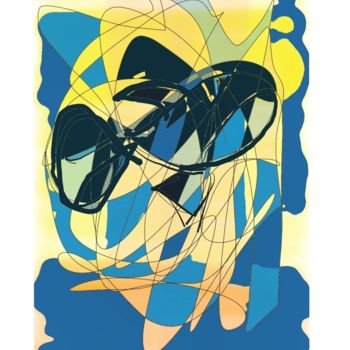 Grafika cyfrowa / sztuka generowana cyfrowo zatytułowany „Whale” autorstwa Irena Goftman, Oryginalna praca, Malarstwo cyfrowe