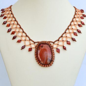 Design titled "Autumn romance neck…" by Irena Zelickman, Original Artwork, Jewelry
