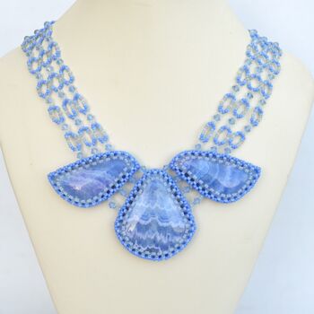 Design titled "Blue wings in the w…" by Irena Zelickman, Original Artwork, Jewelry