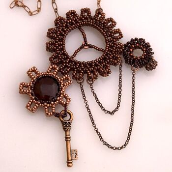 Design intitulée "Steampunk pendant “…" par Irena Zelickman, Œuvre d'art originale, Bijoux