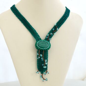 Design getiteld "Emerald garden neck…" door Irena Zelickman, Origineel Kunstwerk, Juwelen