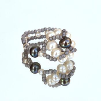 Diseño titulada "Pearl flower ring" por Irena Zelickman, Obra de arte original, Joyas