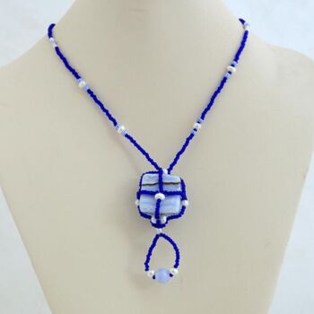 Design getiteld "Fun blue agate pend…" door Irena Zelickman, Origineel Kunstwerk, Juwelen