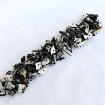 Design titled "“Fluffy” black shel…" by Irena Zelickman, Original Artwork, Jewelry