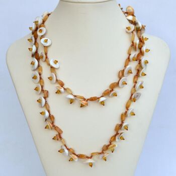 Design titled "Honey and shell nec…" by Irena Zelickman, Original Artwork, Jewelry