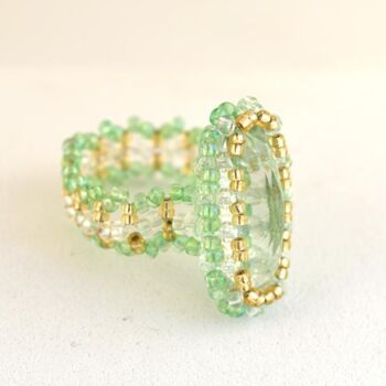 Diseño titulada "Green amethyst ring" por Irena Zelickman, Obra de arte original, Joyas