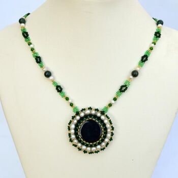 Design titled "Deep green necklace" by Irena Zelickman, Original Artwork, Jewelry