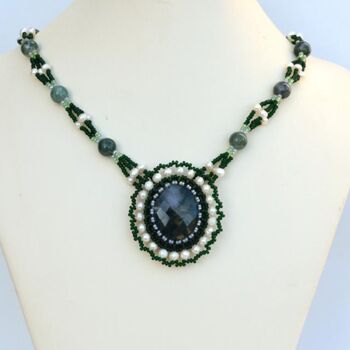 Design titled "Frosted forest neck…" by Irena Zelickman, Original Artwork, Jewelry
