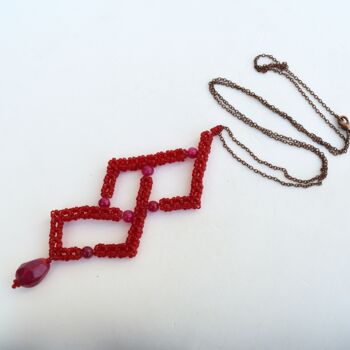 设计 标题为“Ruby maze pendant” 由Irena Zelickman, 原创艺术品, 首饰