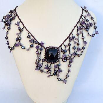 Design titled "Purple evening song…" by Irena Zelickman, Original Artwork, Jewelry