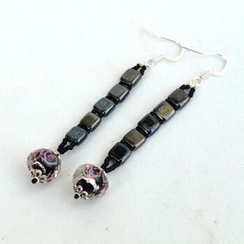 Design titled "Long black earrings…" by Irena Zelickman, Original Artwork, Jewelry