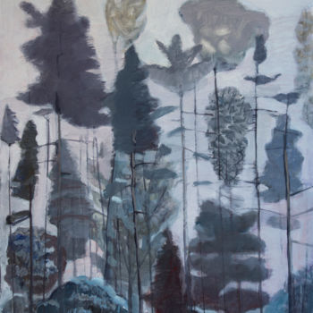 Schilderij getiteld "Silhouettes" door Irena Luse, Origineel Kunstwerk, Olie
