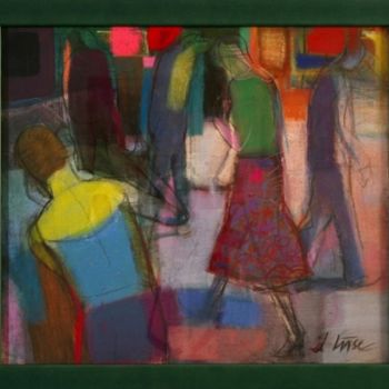 Painting titled "In the street" by Irena Luse, Original Artwork