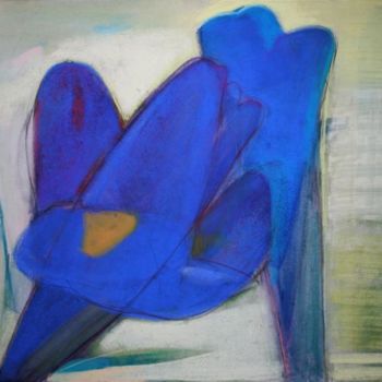 Картина под названием "Irises" - Irena Luse, Подлинное произведение искусства, Пастель