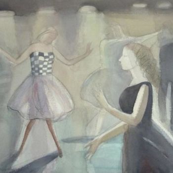 Painting titled "Dance within" by Irena Luse, Original Artwork, Watercolor