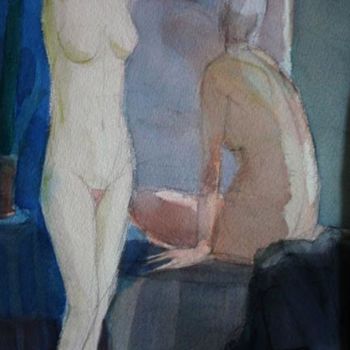 Painting titled "Morning" by Irena Luse, Original Artwork, Watercolor