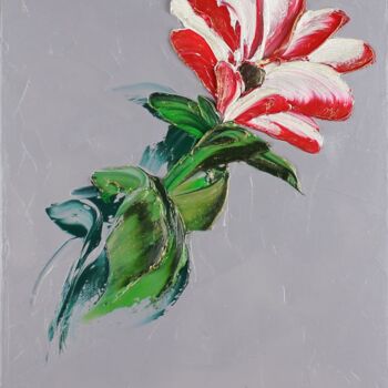 Peinture intitulée "Abstract flower 340…" par Irene Ba, Œuvre d'art originale, Huile Monté sur Châssis en bois