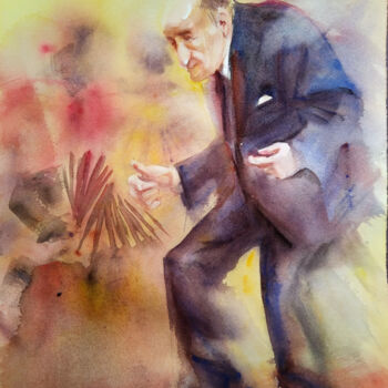 Peinture intitulée "Maestros del Tango.…" par Irene Bibik-Chkolian, Œuvre d'art originale, Aquarelle