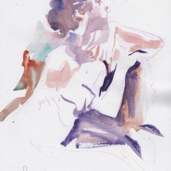 Malerei mit dem Titel "Dreams of ballet. S…" von Irene Bibik-Chkolian, Original-Kunstwerk, Aquarell