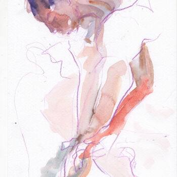 Schilderij getiteld "Dreams of ballet. S…" door Irene Bibik-Chkolian, Origineel Kunstwerk, Aquarel