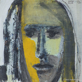 Malerei mit dem Titel "Portrait" von Irene Maria Amerbacher, Original-Kunstwerk, Acryl