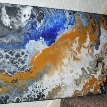 Painting titled "waves" by Irene Nolan (Visions), Original Artwork, Acrylic