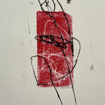 Gravures & estampes intitulée "Augenblick #7" par Irene Ostermann, Œuvre d'art originale, Monotype
