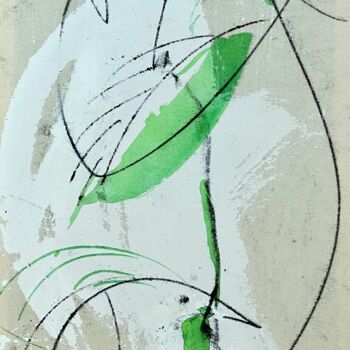 Incisioni, stampe intitolato "von Augenblick zu A…" da Irene Ostermann, Opera d'arte originale, Monotipo Montato su Telaio p…