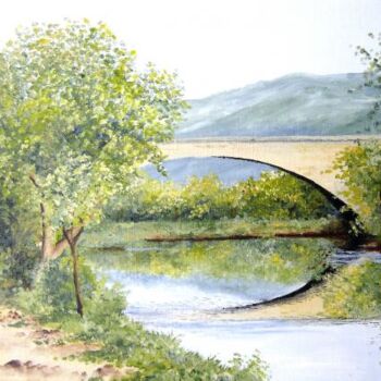 「Le pont sur le Verd…」というタイトルの絵画 Irene Streichertによって, オリジナルのアートワーク