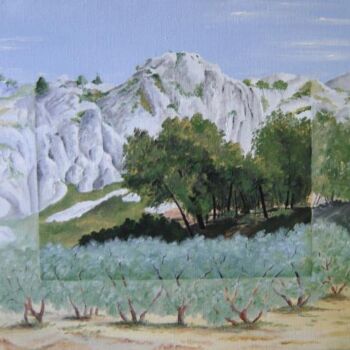 Painting titled "Les Alpilles ." by Irene Streichert, Original Artwork