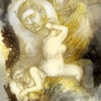 "Dream of the artist…" başlıklı Tablo Irene Vlassova tarafından, Orijinal sanat, Suluboya