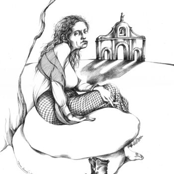 Drawing titled "Cien años de soledad" by Irene Vlassova, Original Artwork, Ink