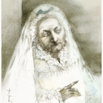 「The Queen of Spades」というタイトルの描画 Irene Vlassovaによって, オリジナルのアートワーク