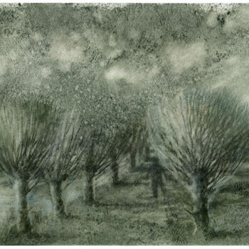 Disegno intitolato "Landscape with Van…" da Irene Vlassova, Opera d'arte originale