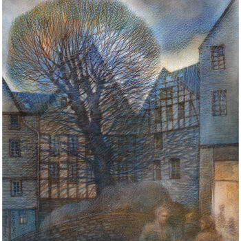 「Evening shadows」というタイトルの描画 Irene Vlassovaによって, オリジナルのアートワーク