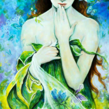 Картина под названием "Floressa" - Grazyna Federico, Подлинное произведение искусства, Акрил