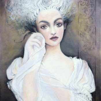 Malarstwo zatytułowany „Bianca” autorstwa Grazyna Federico, Oryginalna praca, Akryl
