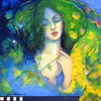 Painting titled "Primavera" by Grazyna Federico, Original Artwork, Acrylic