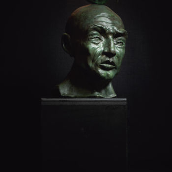 Skulptur mit dem Titel "Der Denker" von Grazyna Federico, Original-Kunstwerk, Terra cotta