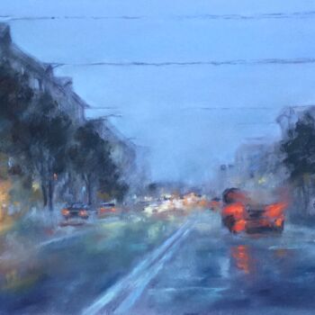 Drawing titled "Rainy day" by Irene_art, Original Artwork, Pastel