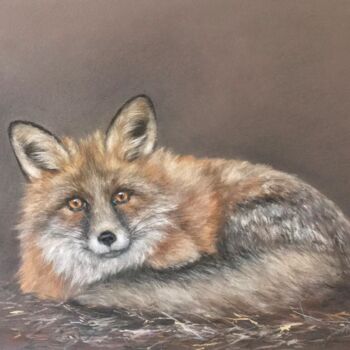 Tekening getiteld "Fox portrait" door Irene_art, Origineel Kunstwerk, Pastel