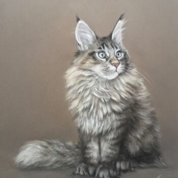 "Cat!" başlıklı Resim Irene_art tarafından, Orijinal sanat, Pastel