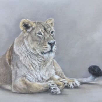 Drawing titled "Lionne" by Irene_art, Original Artwork, Pastel