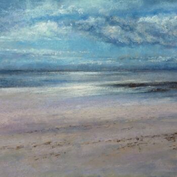 Dessin intitulée "Deserted beach" par Irene_art, Œuvre d'art originale, Pastel