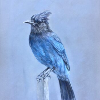 "Blue bird" başlıklı Resim Irene_art tarafından, Orijinal sanat, Pastel