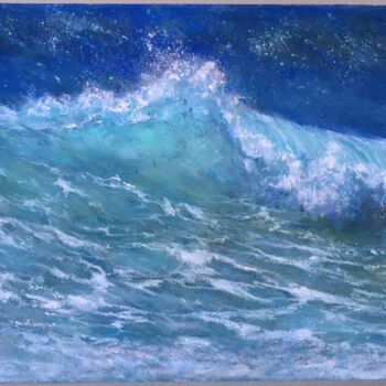 Dessin intitulée "Wave" par Irene_art, Œuvre d'art originale, Pastel