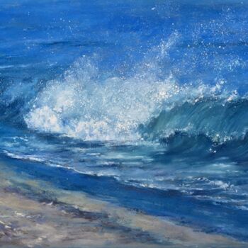 Картина под названием "Beach. Waves." - Irene_art, Подлинное произведение искусства, Пастель