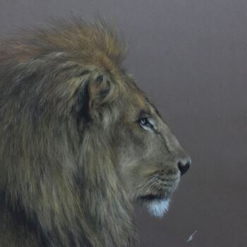 Drawing titled "Lion" by Irene_art, Original Artwork, Pastel