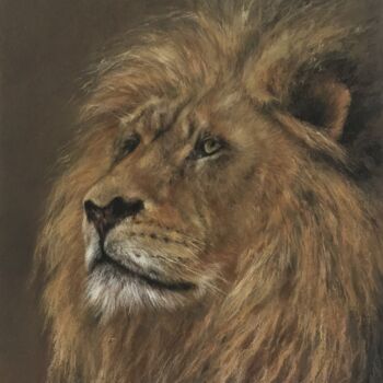 Drawing titled "Lion. Pastel portra…" by Irene_art, Original Artwork, Pastel